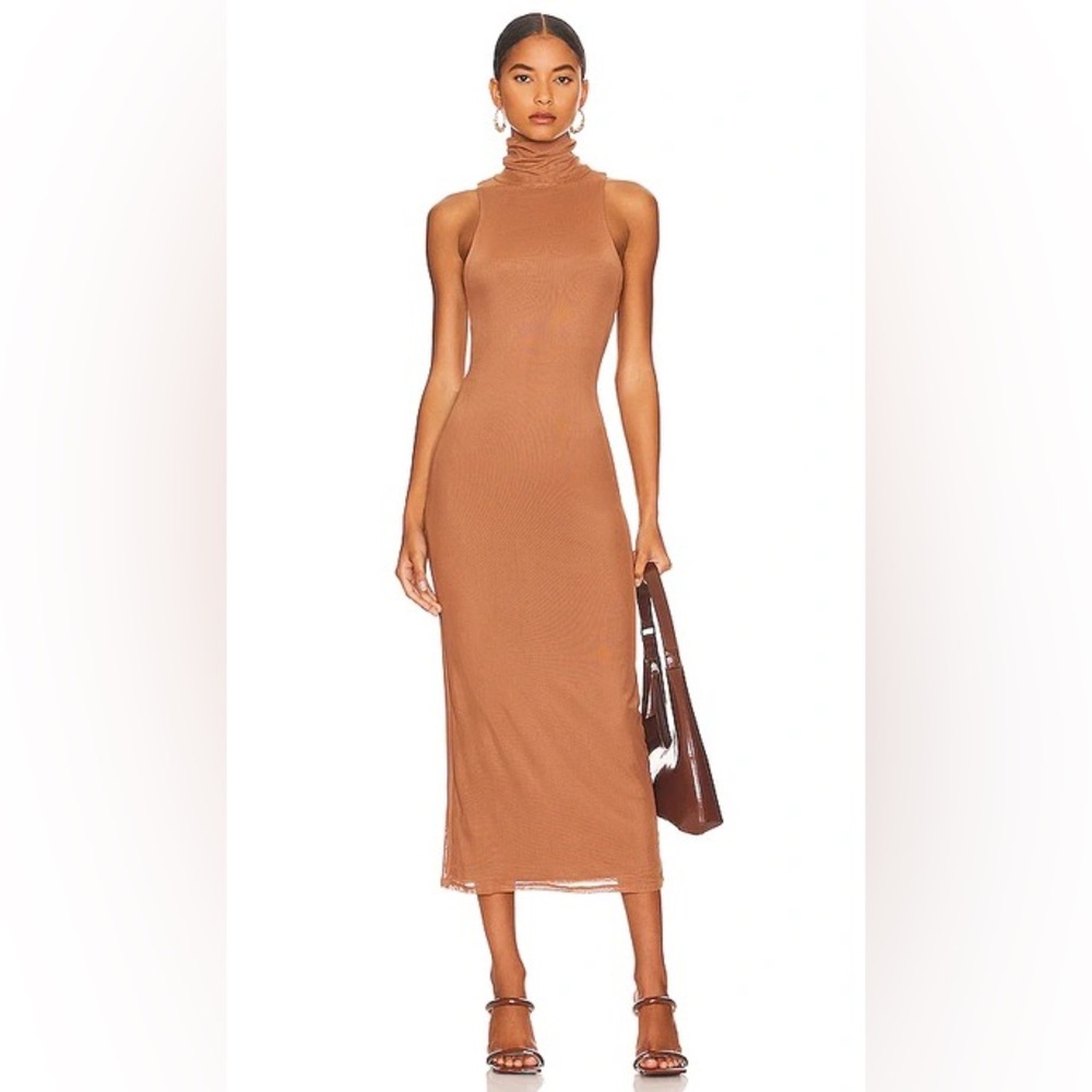 NWT
AFRM
Serenity Mesh Open Back Sleeveless Turtleneck Midi Dress